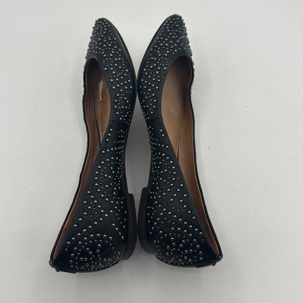 Coach Rory Black Studded Leather Ballet Flats 5.5 - Picture 4 of 5